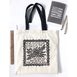 Original Art Zentangle Design & Quote Tote Bag